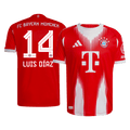 LUIS DÍAZ #14 Munich Domicile Maillot 2025/26 Rouge Joueur
