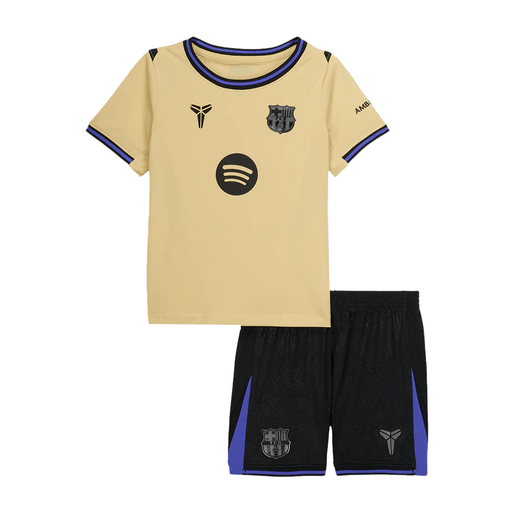 Barcelone Extérieur Maillot Kit 2025/26 Enfant Jaune