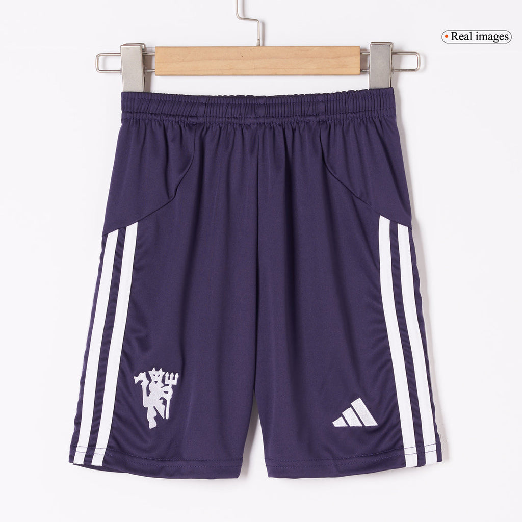 Manchester United Extérieur Maillot Kit 2025/26 Enfant Blanc