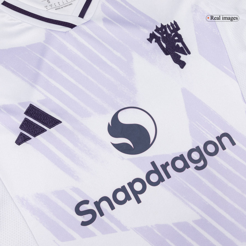 Femme Manchester United Extérieur Maillot 2025/26 Blanc