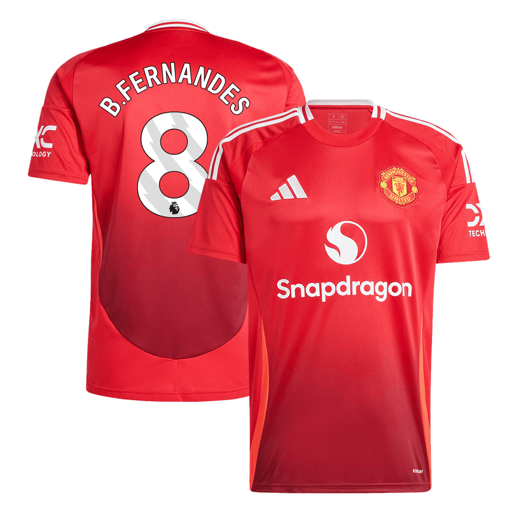 B.FERNANDES #8 Manchester United Domicile Maillot 2024/25 - Super