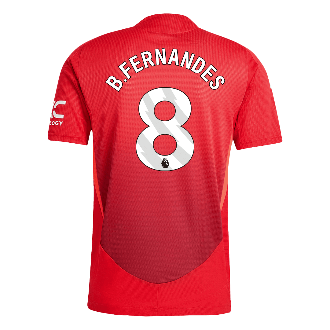B.FERNANDES #8 Manchester United Domicile Maillot 2024/25 Authentique