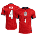 RICE #4 Angleterre Extérieur Maillot - Coupe du Monde 2026 Rouge
