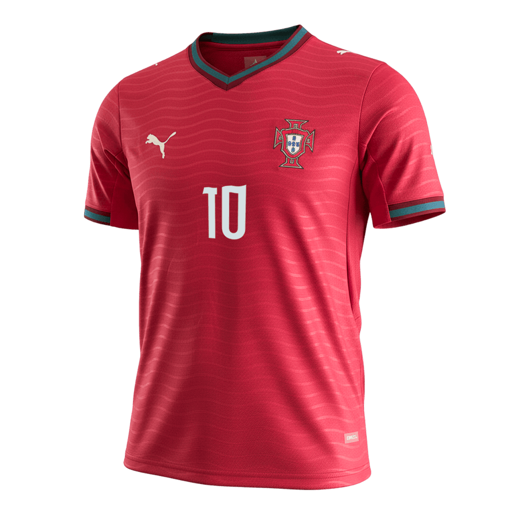 BERNARDO #10 Portugal Domicile Maillot - Coupe du Monde 2026 Rouge