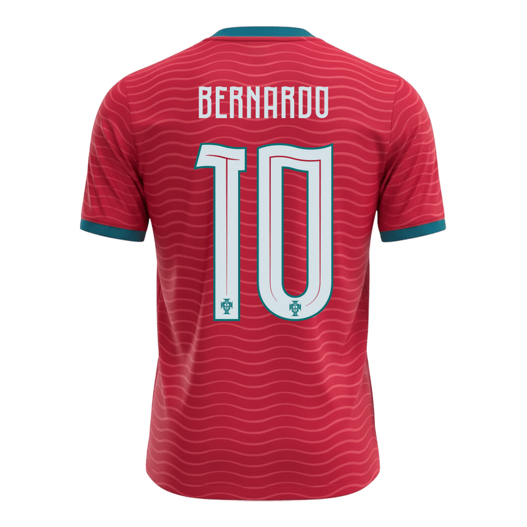 BERNARDO #10 Portugal Domicile Maillot - Coupe du Monde 2026 Rouge