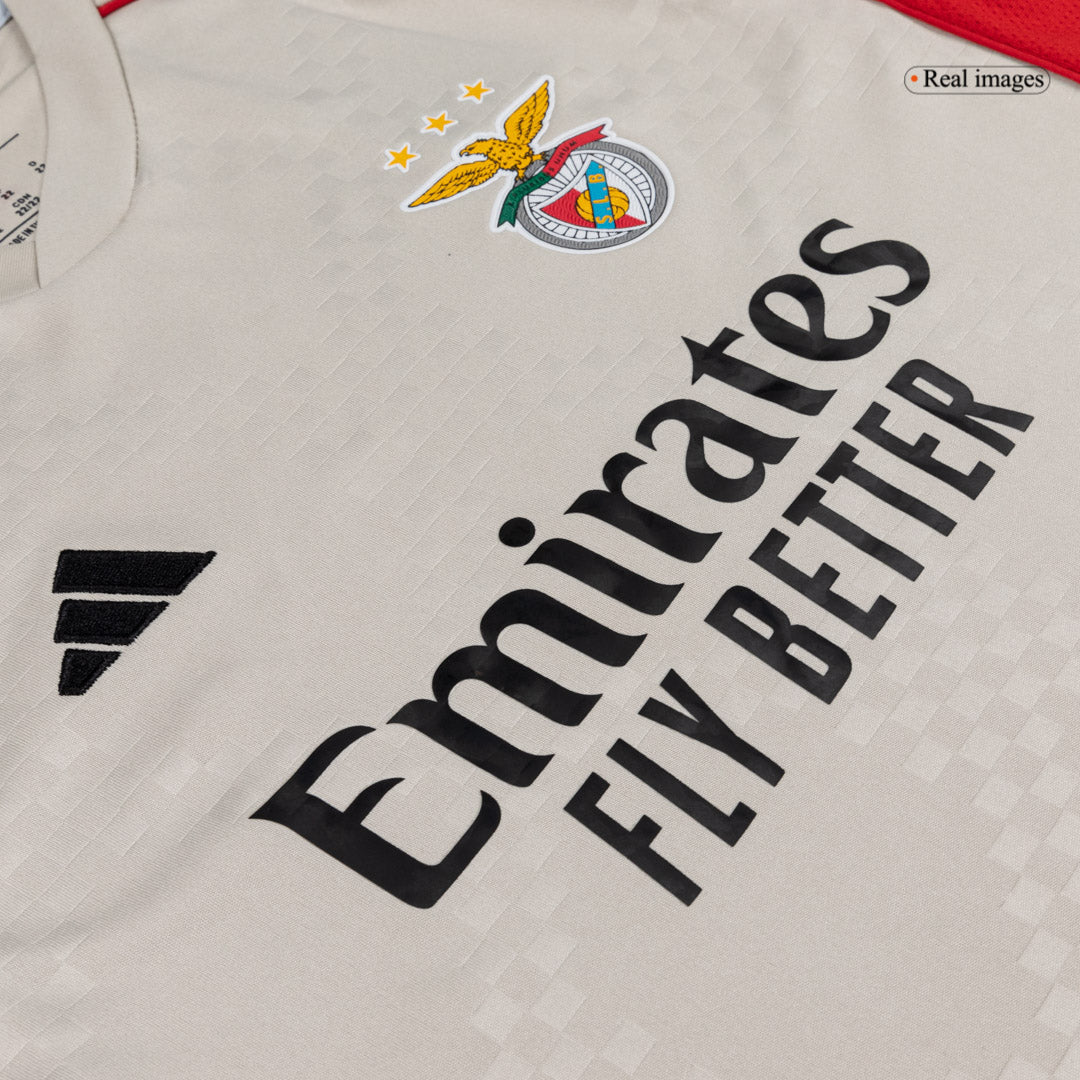 Lisbonne Extérieur Maillot Kit 2025/26 Junior Beige