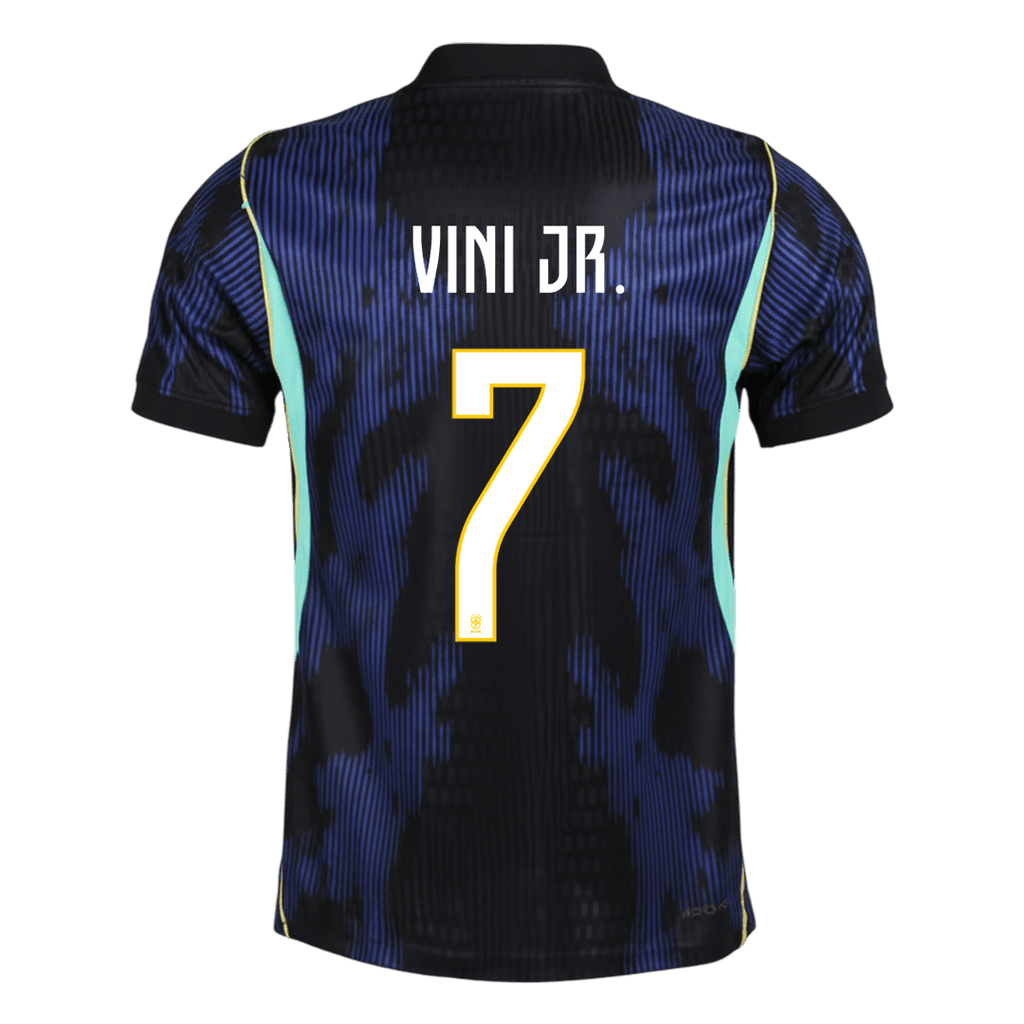 VINI JR. #7 Brésil Extérieur Maillot - Coupe du Monde 2026 Bleu marine Joueur