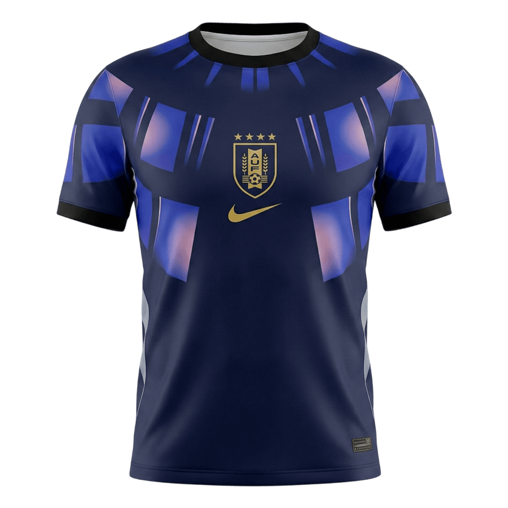 Uruguay Extérieur Maillot - Coupe du Monde 2026 Bleu marine Grande Taille