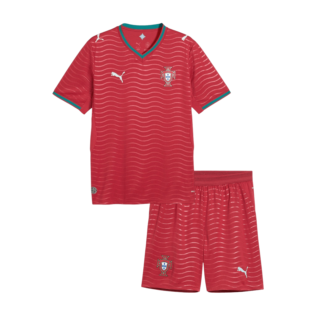 Portugal Domicile Maillot Kit Coupe du Monde 2026 Junior Rouge