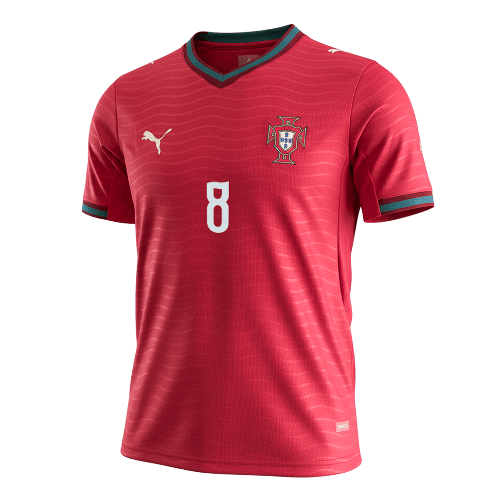 B.FERNANDES #8 Portugal Domicile Maillot - Coupe du Monde 2026 Rouge