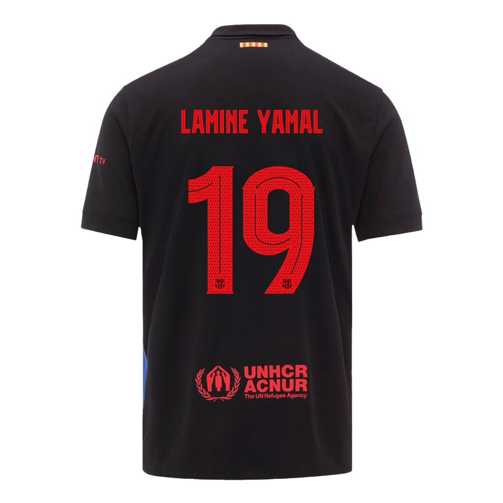 LAMINE YAMAL #19 Barcelone Extérieur Maillot 2024/25 - UCL (Spotify Logo Without Text)