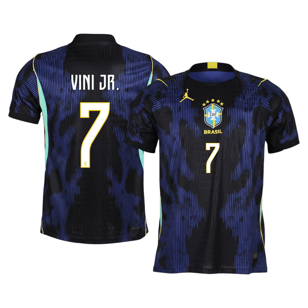 VINI JR. #7 Brésil Extérieur Maillot - Coupe du Monde 2026 Bleu marine Joueur