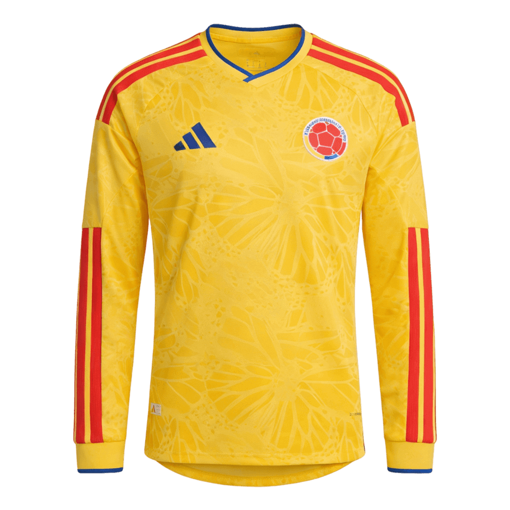Colombie Domicile Maillot Manches Longues - Coupe du Monde 2026 Jaune Grande Taille