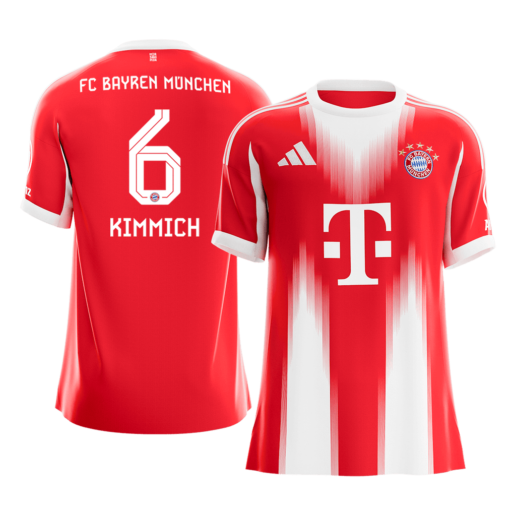 KIMMICH #6 Munich Domicile Maillot 2025/26 Rouge - Super