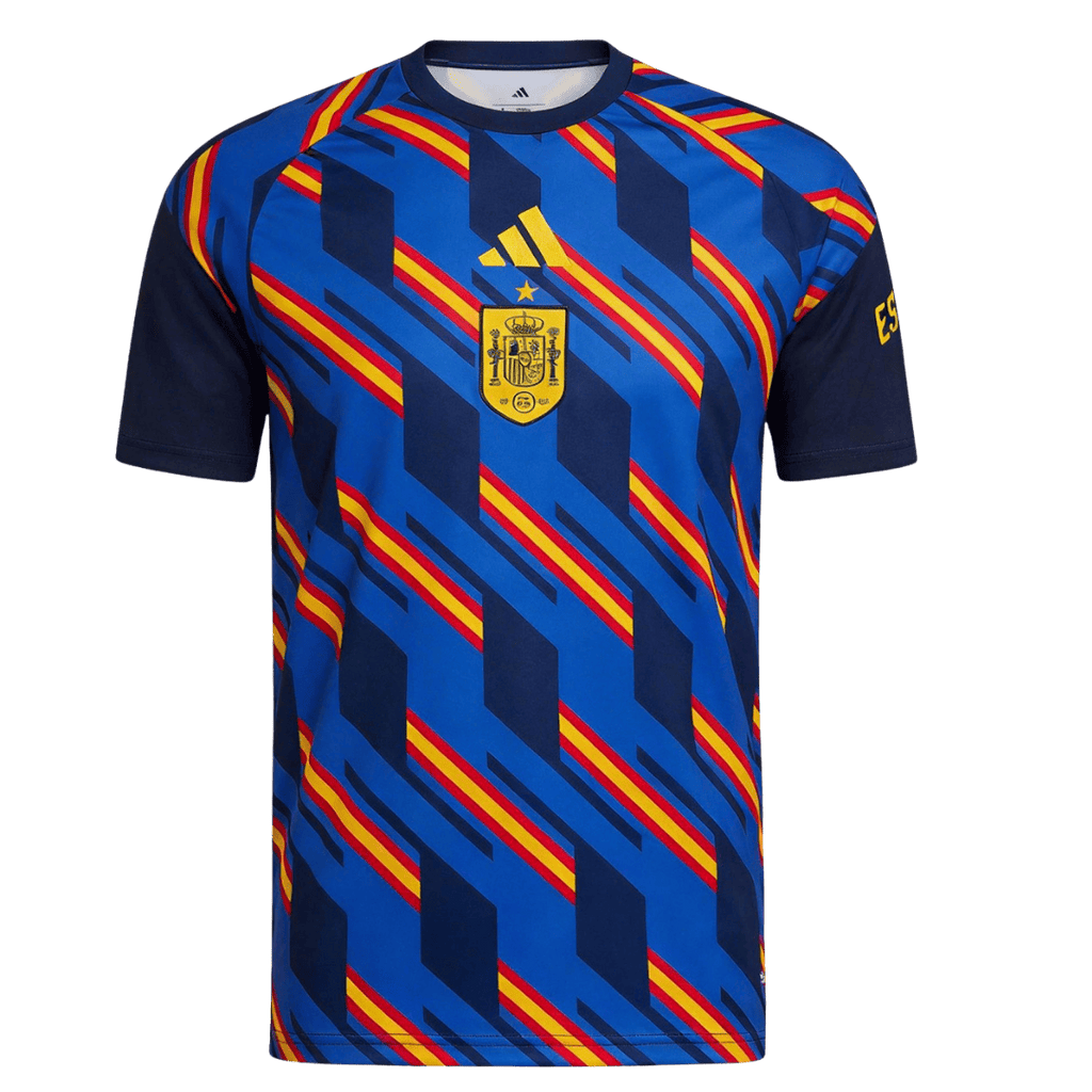 Espagne Pre-Match Maillot - Coupe du Monde 2026 Bleu marine Grande Taille