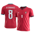 B.FERNANDES #8 Portugal Domicile Maillot - Coupe du Monde 2026 Rouge