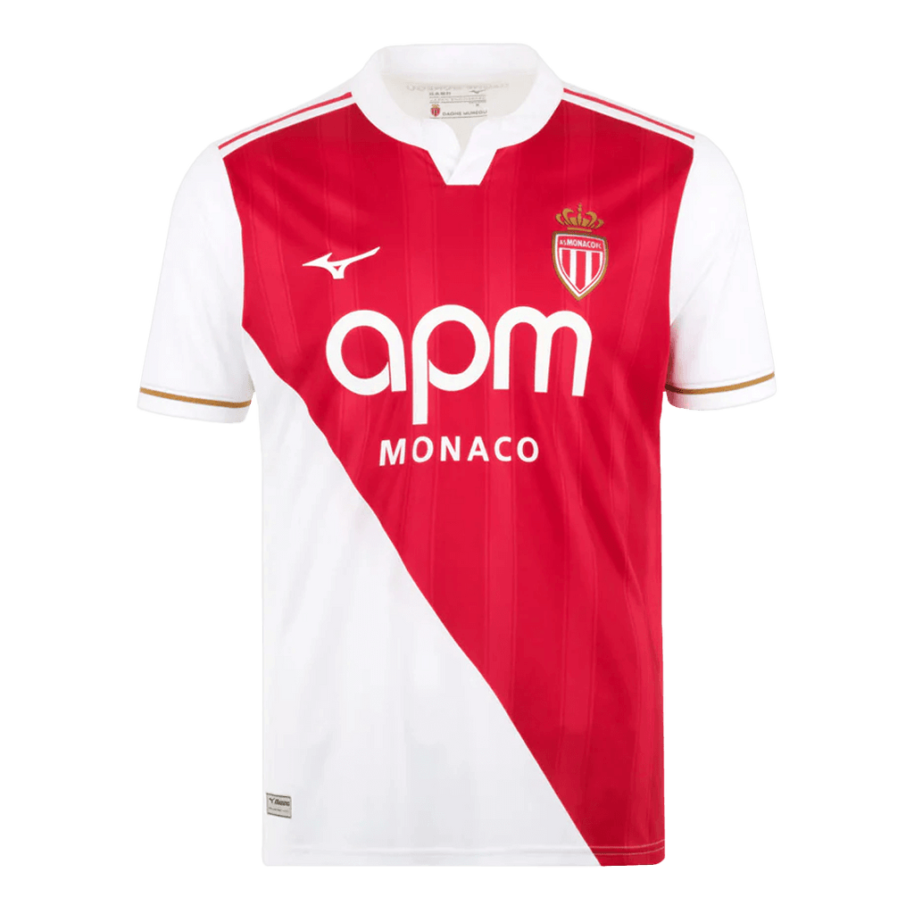 Monaco Domicile Maillot 2025/26 Red&White Grande Taille