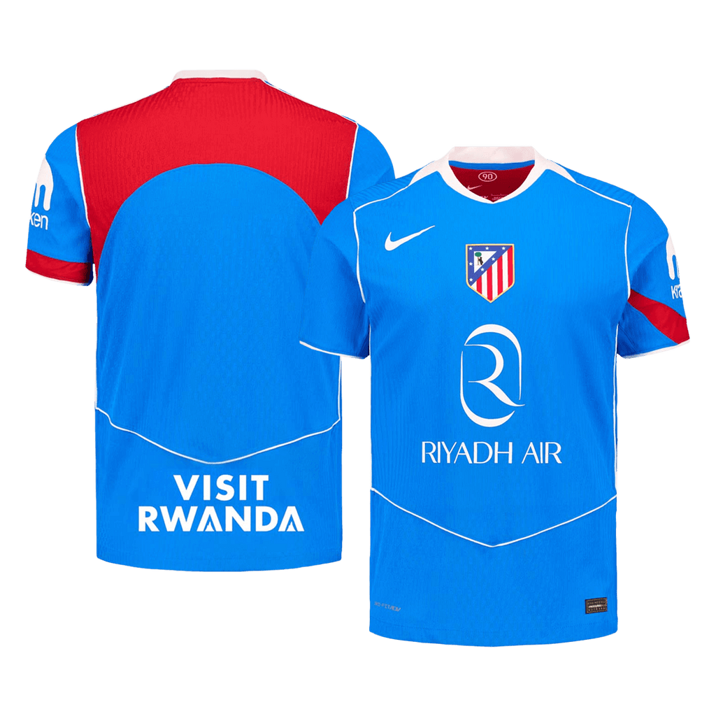 Atlético Third Maillot 2025/26 Bleu Joueur Grande Taille