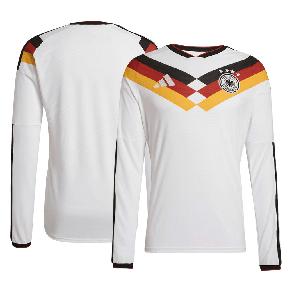 Allemagne Domicile Maillot Manches Longues - Coupe du Monde 2026 Blanc Grande Taille
