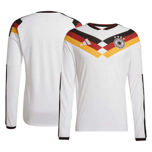 Allemagne Domicile Maillot Manches Longues - Coupe du Monde 2026 Blanc Grande Taille