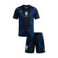 Brésil Extérieur Maillot Kit - Coupe du Monde 2026 Enfant Bleu marine