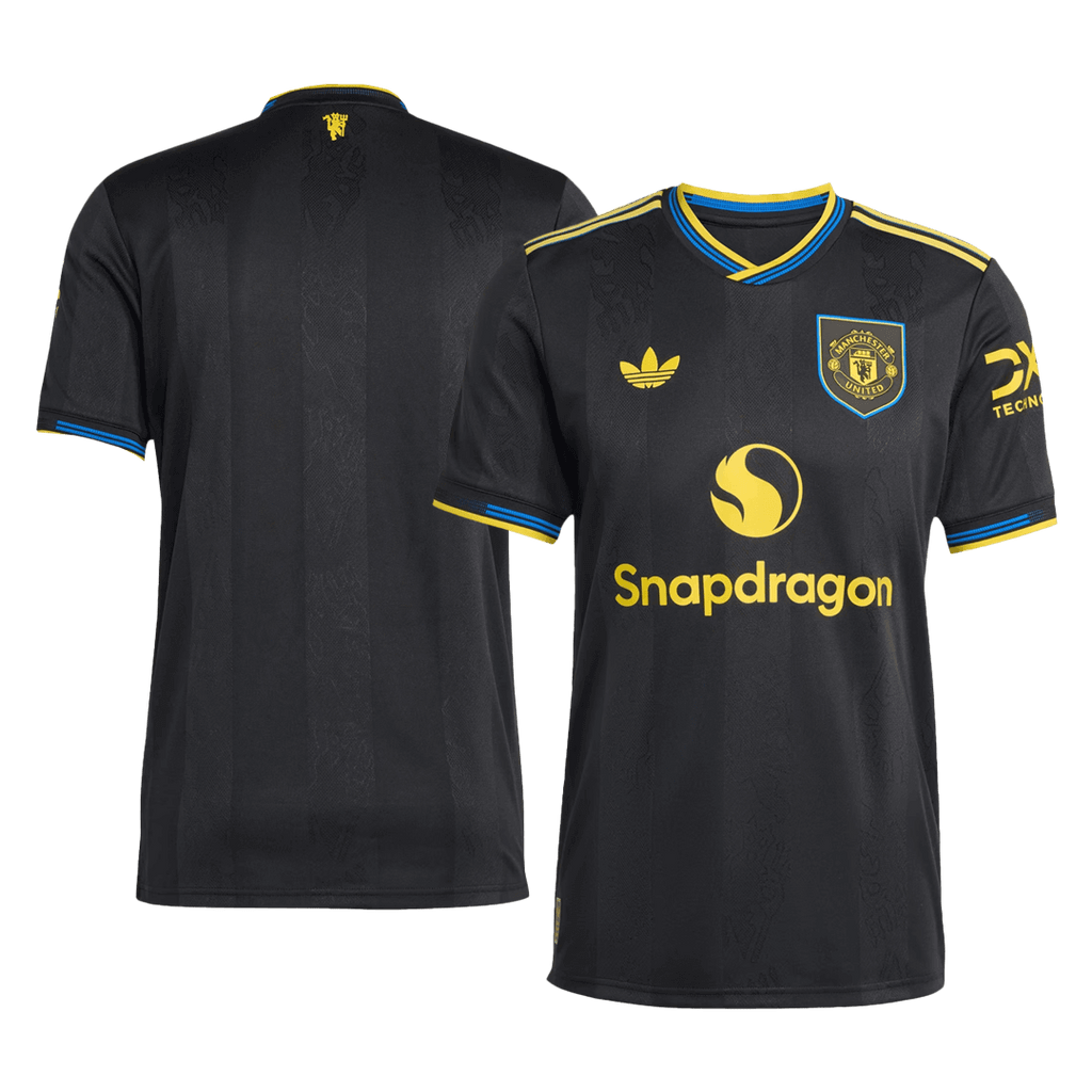 Manchester United Third Maillot 2025/26 Noir Authentique