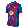 Barcelone Fourth Maillot 2025/26 Rouge&Bleu Joueur Grande Taille