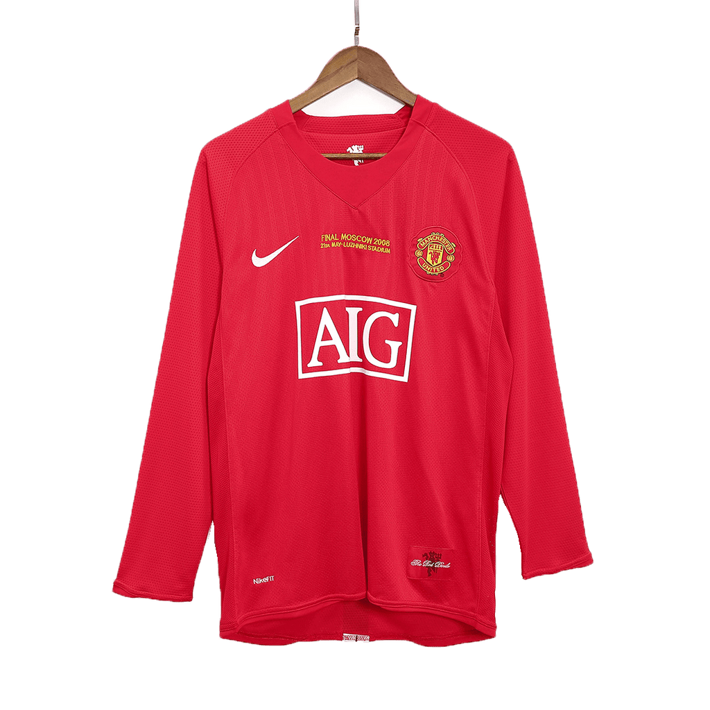 Retro Manchester United Domicile Maillot Manches Longues 2007/08 - UCL Final