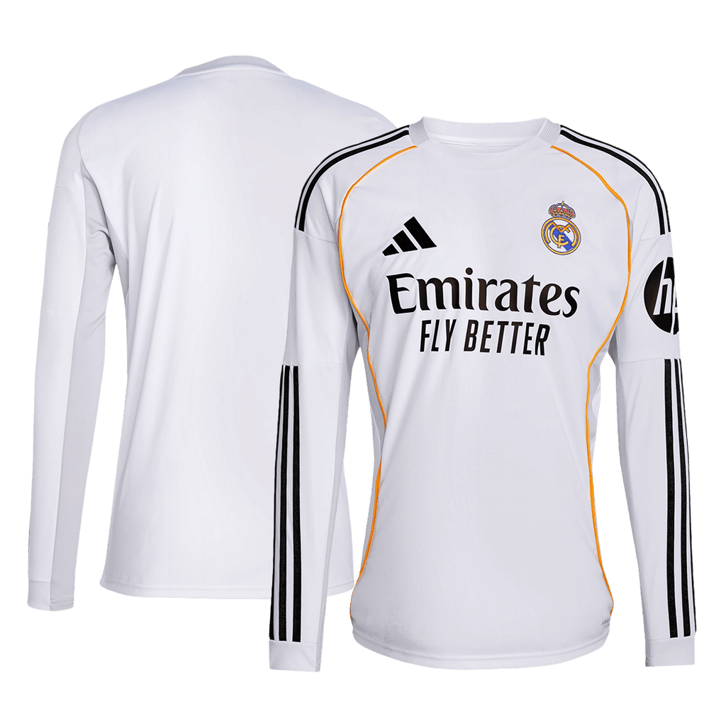 Real Madrid Domicile Maillot Manches Longues 2025/26 Grande Taille
