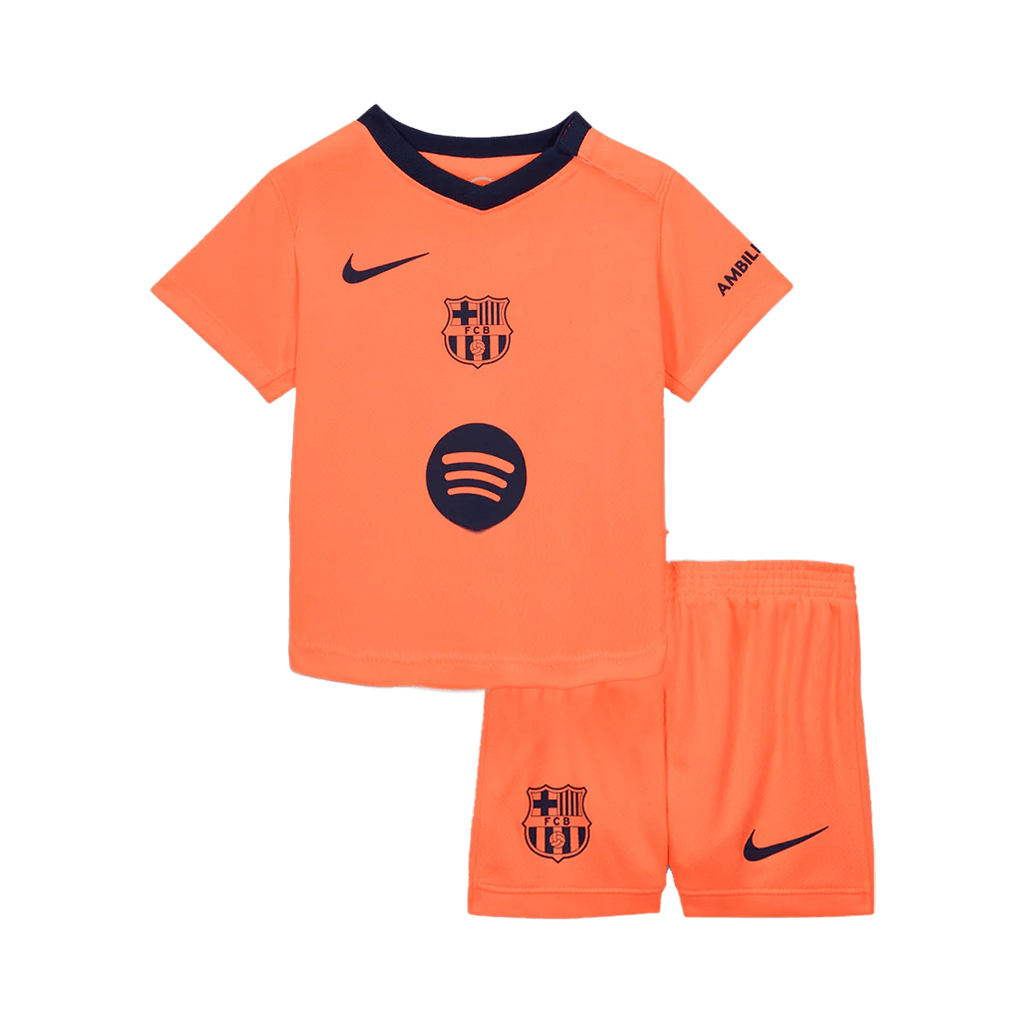 Barcelone Third Maillot Kit 2025/26 Junior Orange
