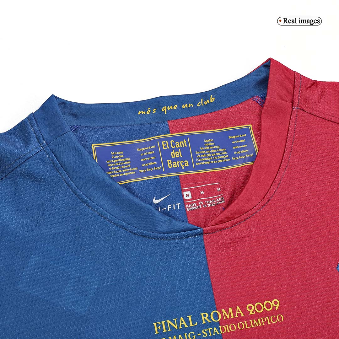 Retro MESSI #30 Barcelone Domicile Maillot Manches Longues 2008/09 - UCL Final