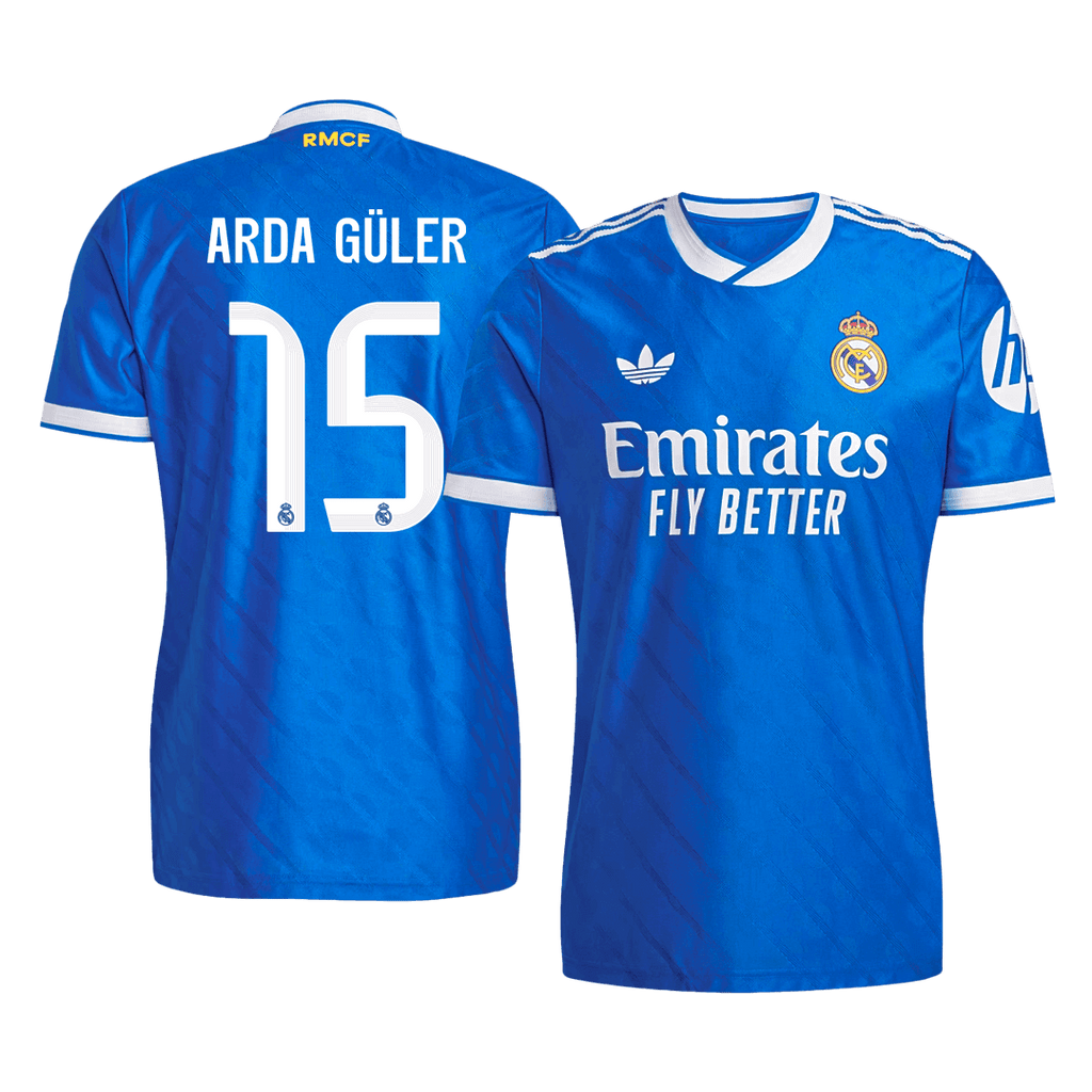 ARDA GÜLER #15 Real Madrid Third Maillot 2025/26 Bleu Joueur