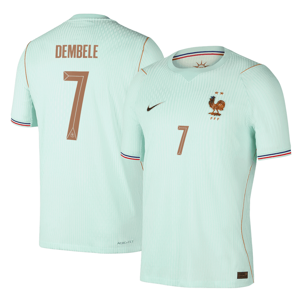 DEMBELE #7 France Extérieur Maillot - Coupe du Monde 2026 Vert Joueur