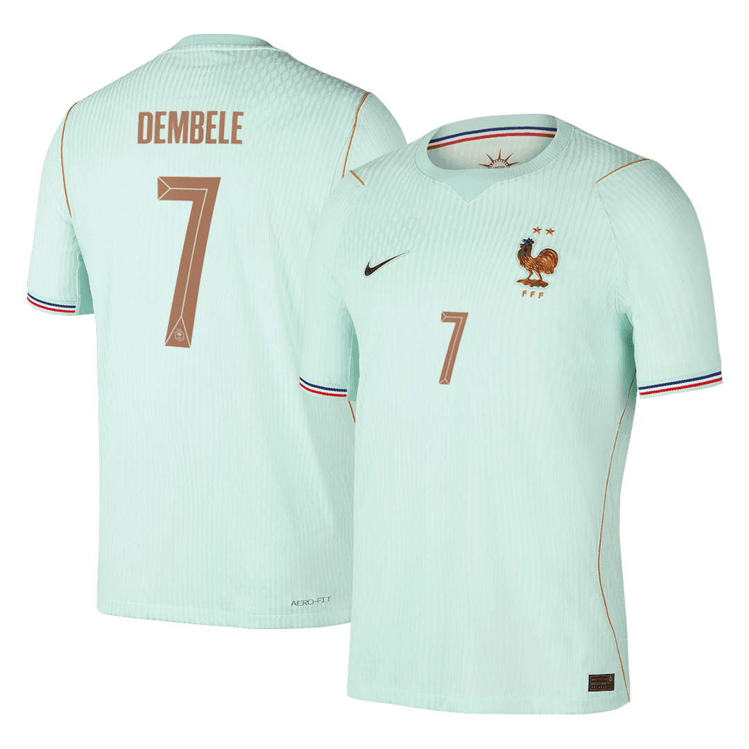 DEMBELE #7 France Extérieur Maillot - Coupe du Monde 2026 Vert Joueur