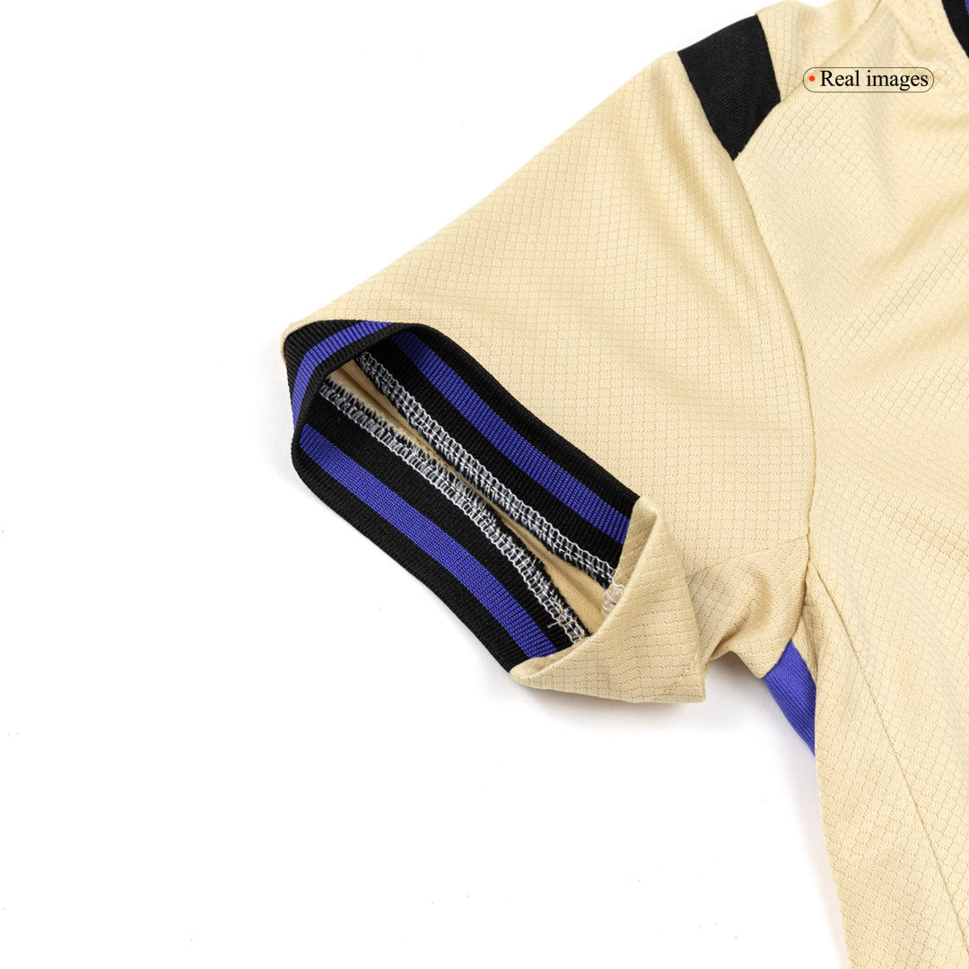 Vente Flash Barcelone Extérieur Maillot Kit 2025/26 Enfant Jaune&Noir