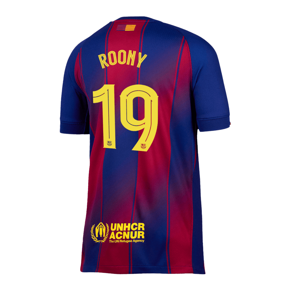 ROONY #19 Barcelone Domicile Maillot 2025/26 Rouge et Bleu - UCL - Super