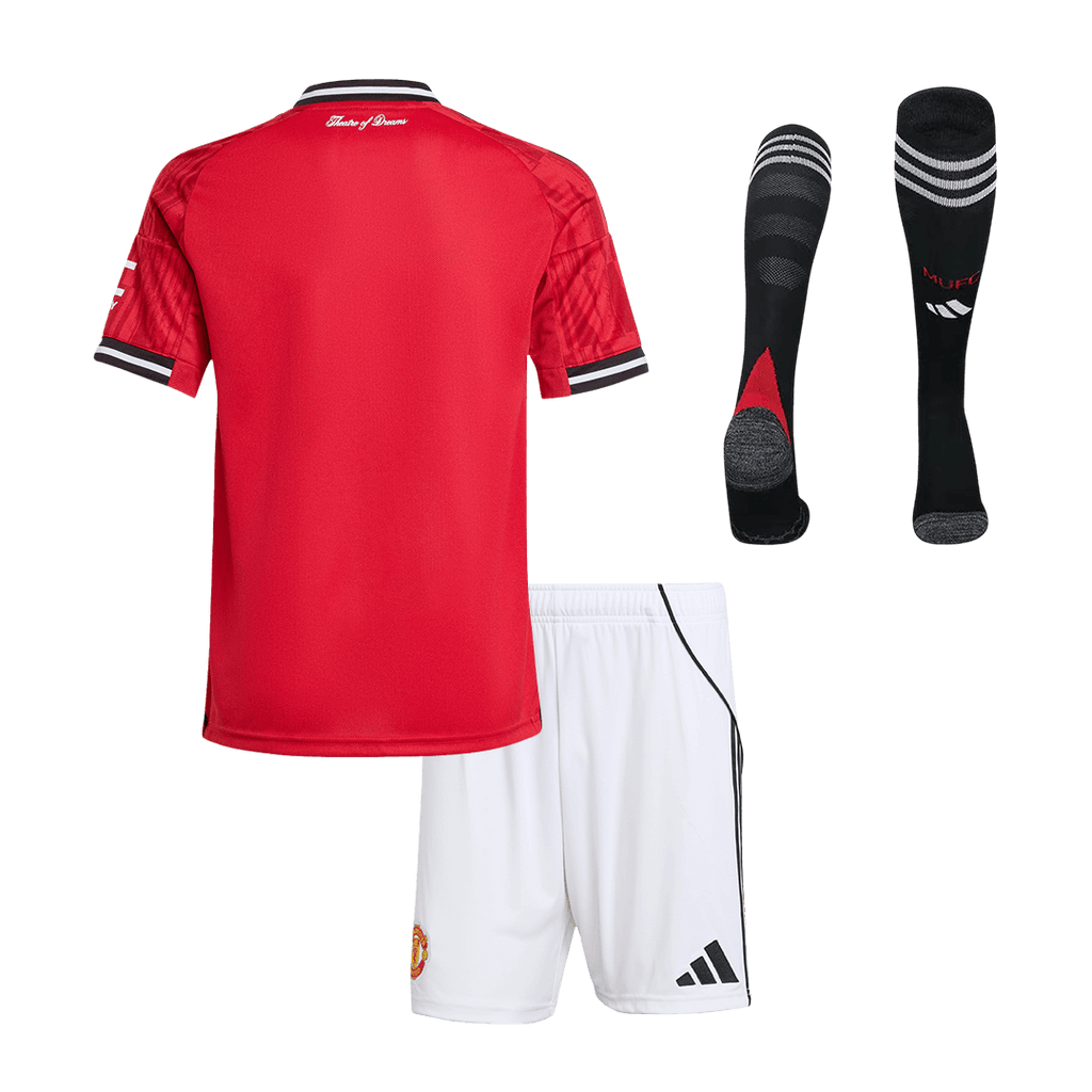 Manchester United Domicile Maillot Kit 2025/26 Enfant Rouge