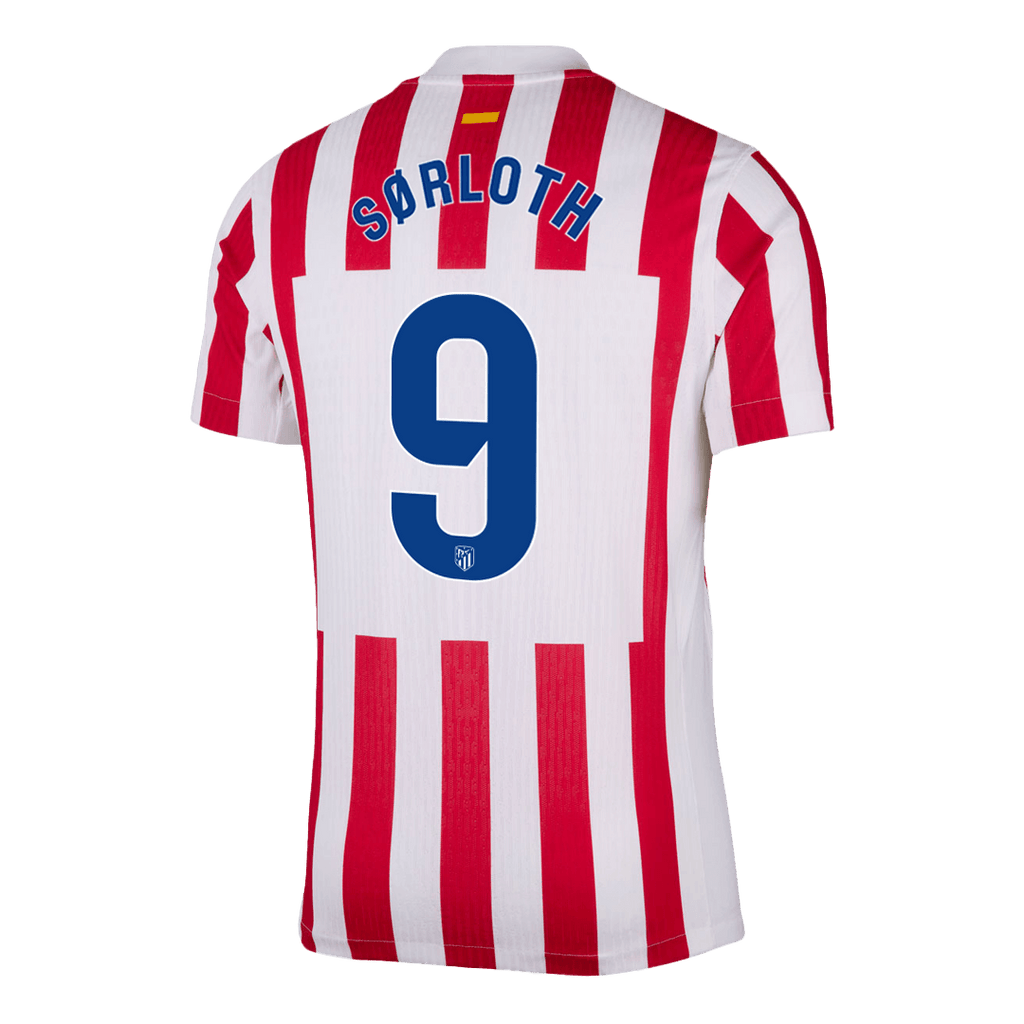 SØRLOTH #9 Atlético Domicile Maillot 2025/26 Rouge&Blanc Joueur