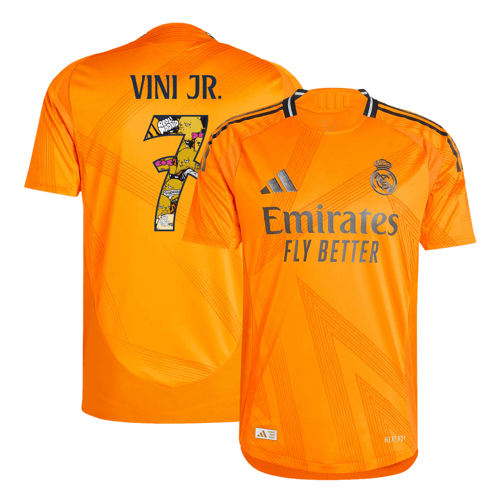 VINI JR. #7 Real Madrid Extérieur Maillot 2024/25 Authentique - Bear Champ Font