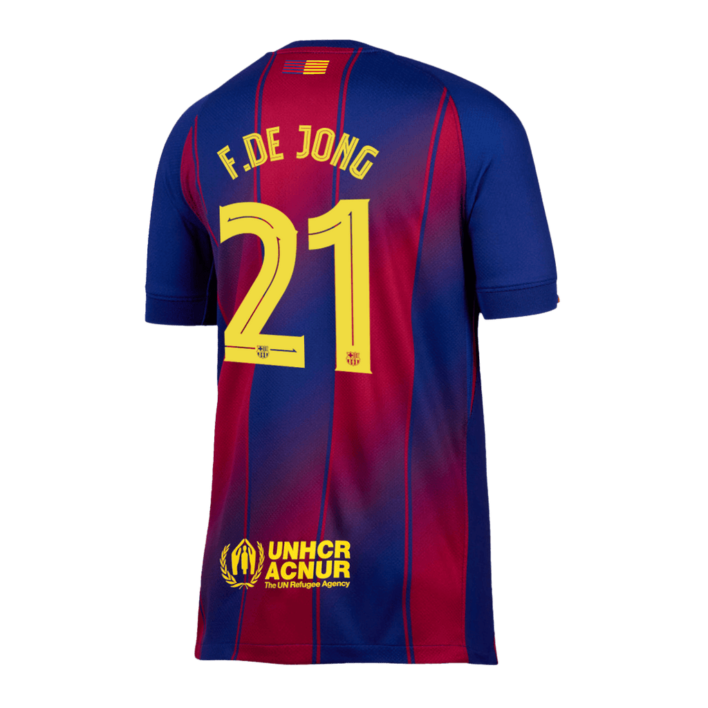 F.DE JONG #21 Barcelone Domicile Maillot 2025/26 - UCL