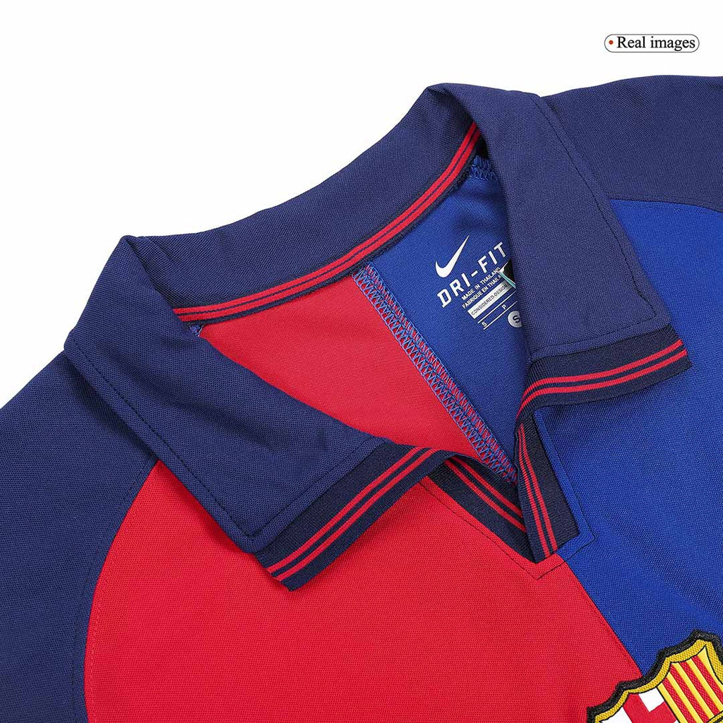 RIVALDO #11 Retro Barcelona Domicile Maillot 1999/00-100th Anniversaire