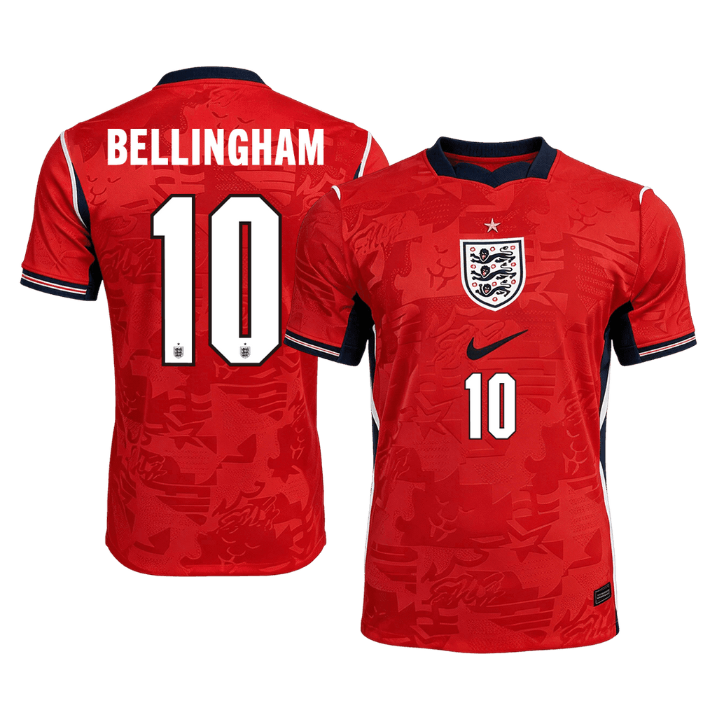 BELLINGHAM #10 Angleterre Extérieur Maillot - Coupe du Monde 2026 Rouge Joueur