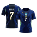 VINI JR. #7 Brésil Extérieur Maillot - Coupe du Monde 2026 Bleu marine