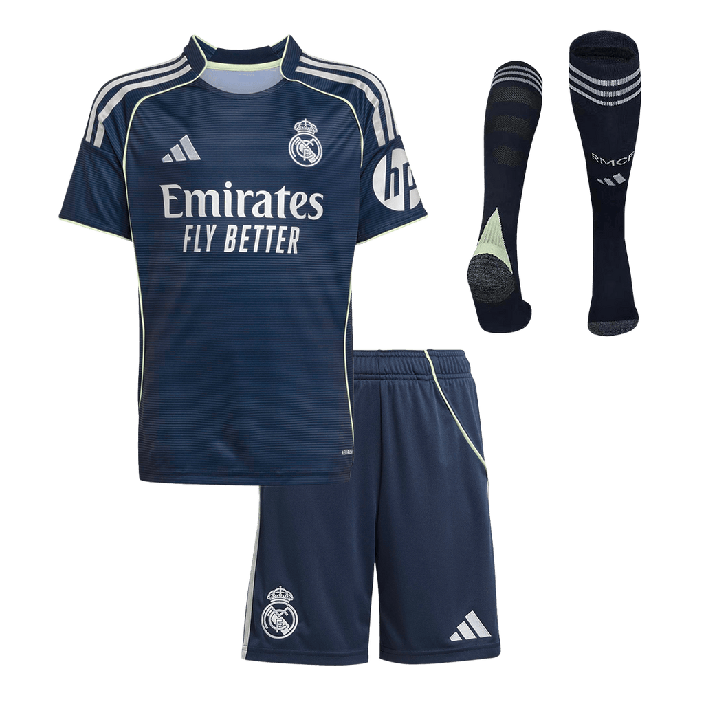 Real Madrid Extérieur Maillot Kit 2025/26 Junior Bleu marine