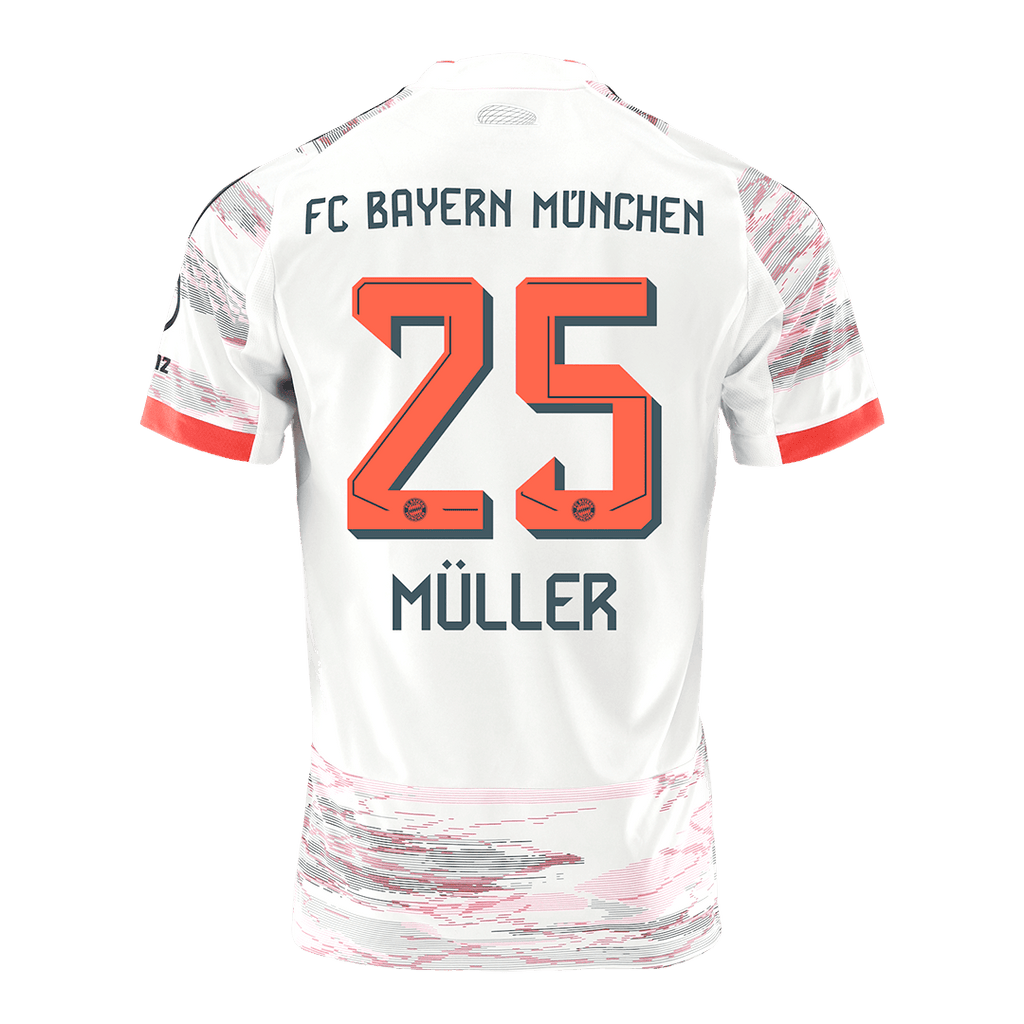 MÜLLER #25 Munich Extérieur Maillot 2025/26 Blanc