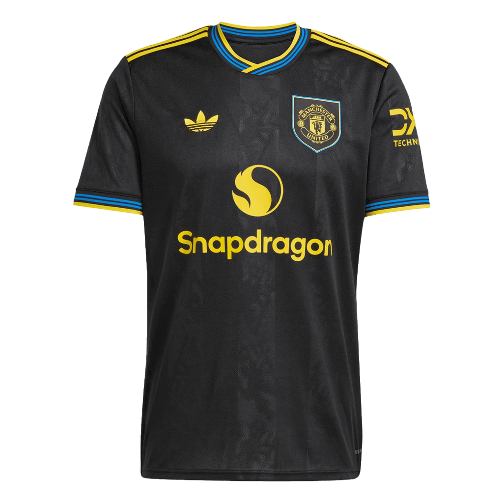 Manchester United Third Maillot 2025/26 Noir Grande Taille
