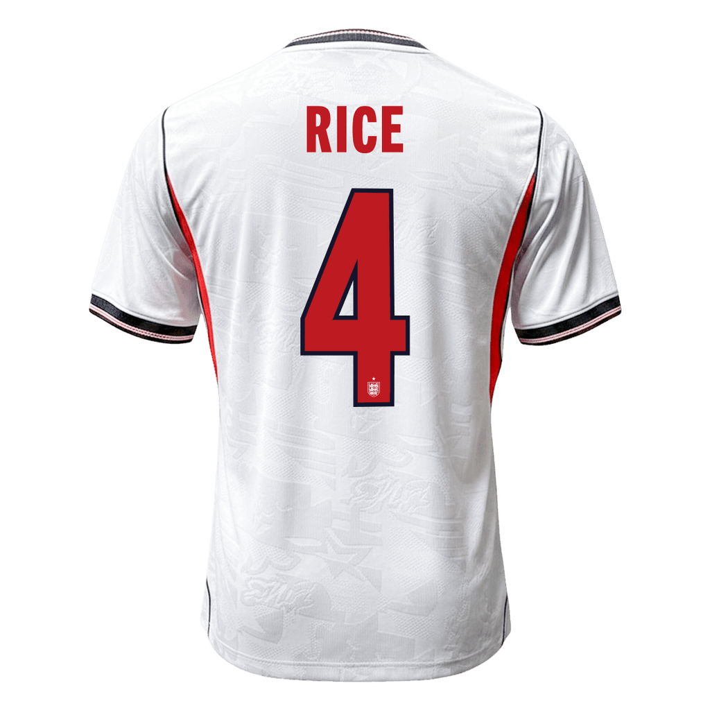 RICE #4 Angleterre Domicile Maillot - Coupe du Monde 2026 Blanc Joueur