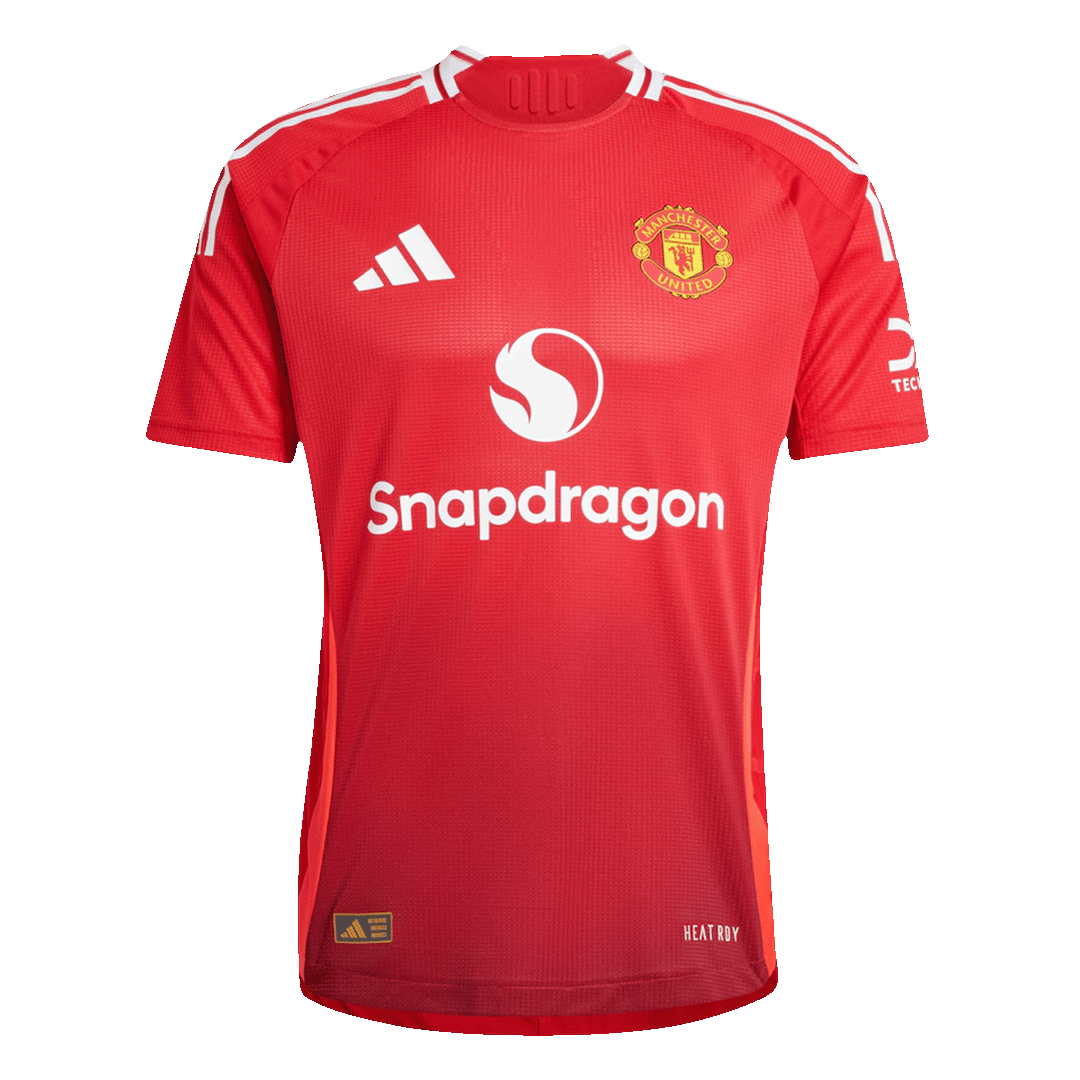 B.FERNANDES #8 Manchester United Domicile Maillot 2024/25 Authentique