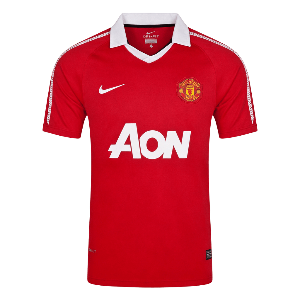Retro Manchester United Domicile Maillot 2010/11 Rouge