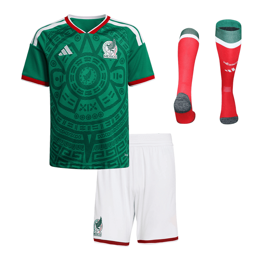 Vente Flash Mexique Domicile Maillot Kit 2025/26 Enfant Vert